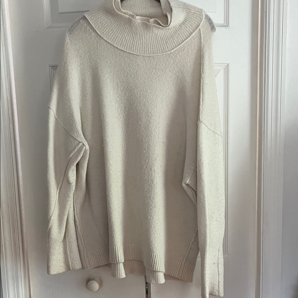 Free People Soft Cream Turtleneck Sweater